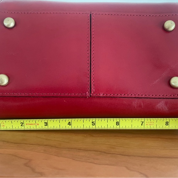 Patricia Nash Red Leather Clutch with Gold Accents - Picture 6 of 11